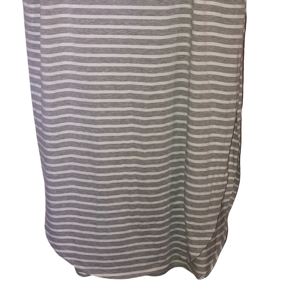 Vanilla Bay • Gray| White Striped Short Sleeve Pocket Dress - Picture 10 of 14